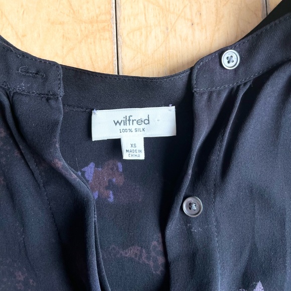 Wilfred Aritzia 100% Silk Bossut Button-up Shirt Tunic Dress Size XS - Picture 2 of 5